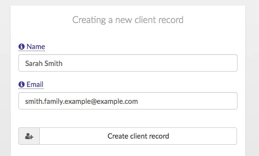 example client record 2